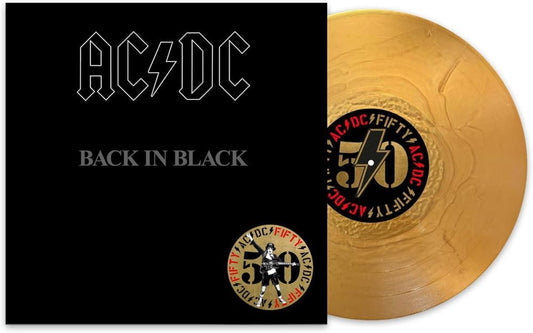 AC/DC Back In Black Vinyl LP Gold Colour 50th Anniversary 2024